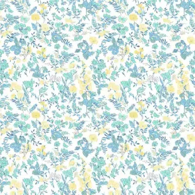 Papel de estampado floral en color azul Ballade Parisienne 36230201