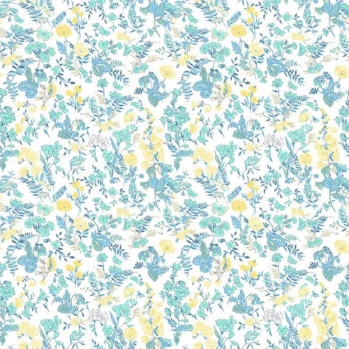Papel de estampado floral en color azul Ballade Parisienne 36230201