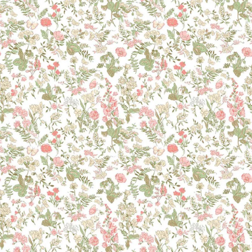 Papel de estampado floral en color verde Ballade Parisienne 36230203
