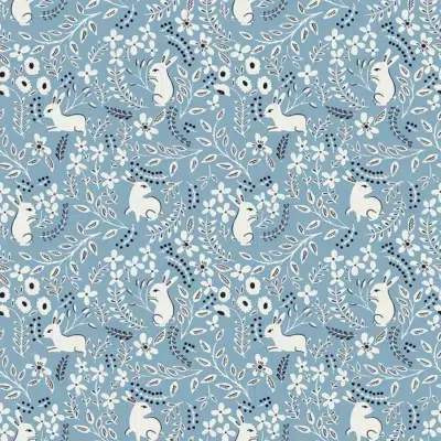 Papel pintado de animales en color azul Lupins 36230401