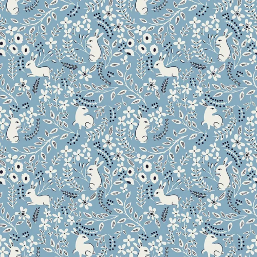 Papel pintado de animales en color azul Lupins 36230401