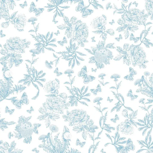 Papel pintado de Toile de Jouy en color azul Toile de Jouy Herissons 36230501