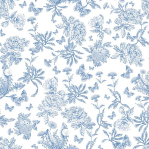 Papel pintado de Toile de Jouy en color azul Toile de Jouy Herissons 36230511
