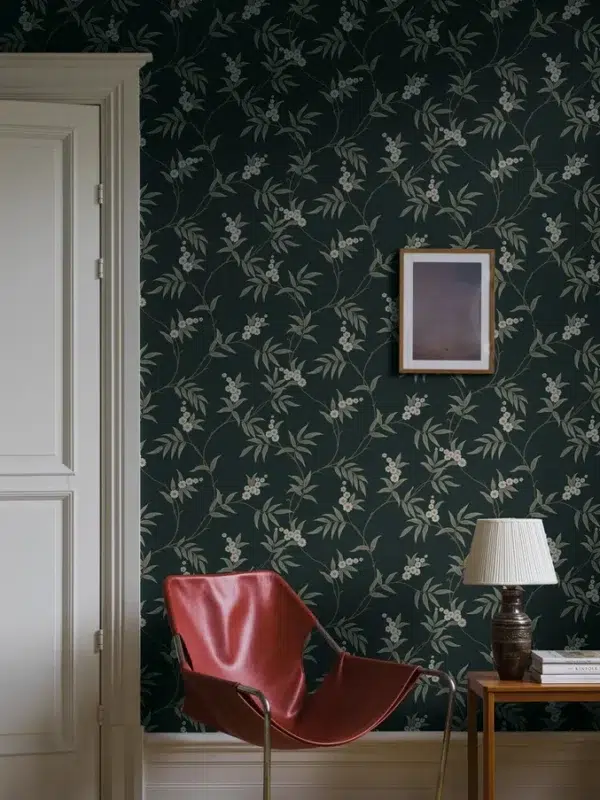 Papel pintado de estampado floral en color verde Floral Tree 7765 - Imagen 6