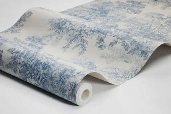 Papel pintado de Toile de Jouy en color azul Toile de Jouy 7767 - Imagen 4