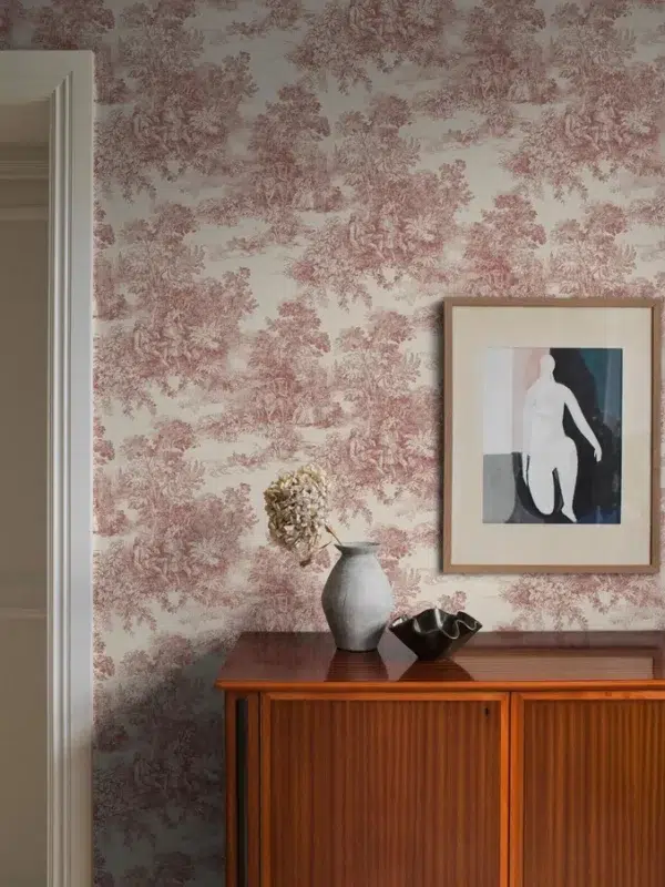 Papel pintado de Toile de Jouy en color azul Toile de Jouy 7767 - Imagen 9