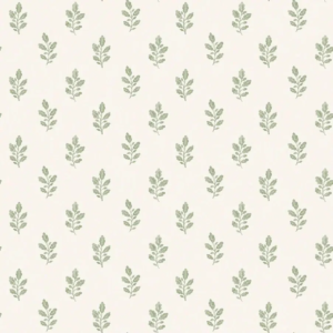 Papel pintado bicolor en color verde Little Oak 7776