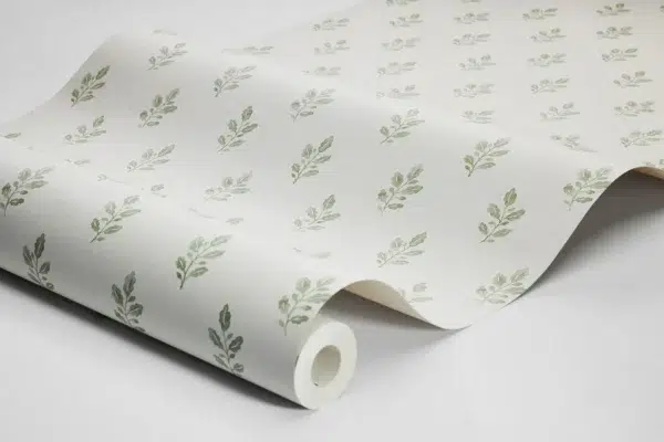 Papel pintado bicolor en color verde Little Oak 7776 - Imagen 4