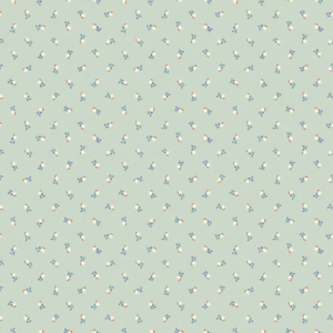 Papel pintado de dibujo pequeño en color verde Petite Cherie 7782