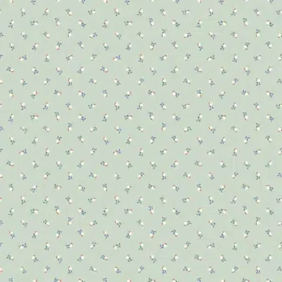 Papel pintado de dibujo pequeño en color verde Petite Cherie 7782