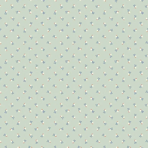 Papel pintado de dibujo pequeño en color verde Petite Cherie 7782
