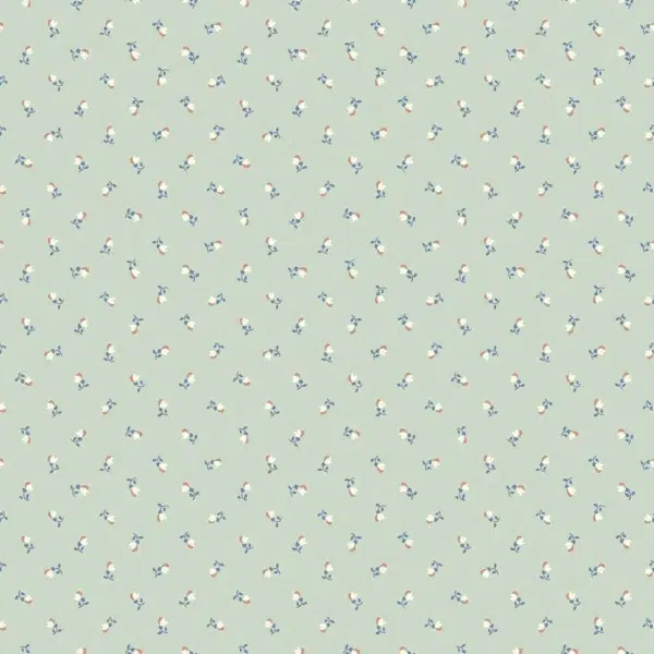 Papel pintado de dibujo pequeño en color verde Petite Cherie 7782