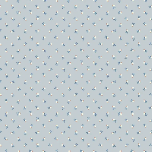 Papel pintado de dibujo pequeño en color azul Petite Cherie 7783