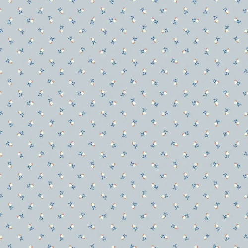 Papel pintado de dibujo pequeño en color azul Petite Cherie 7783