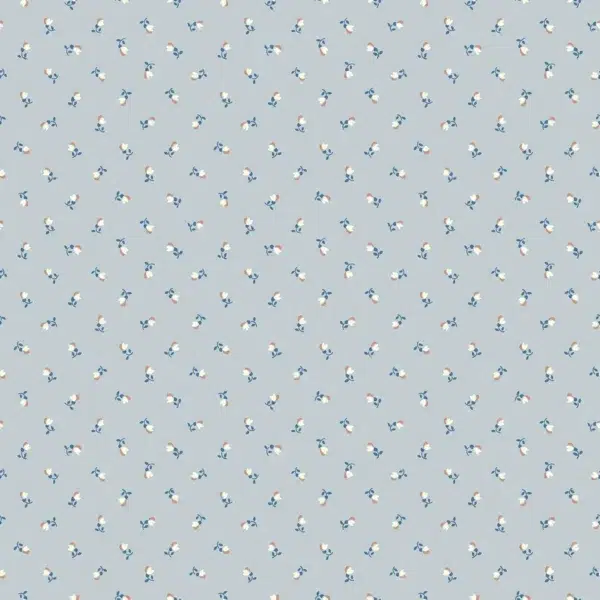 Papel pintado de dibujo pequeño en color azul Petite Cherie 7783