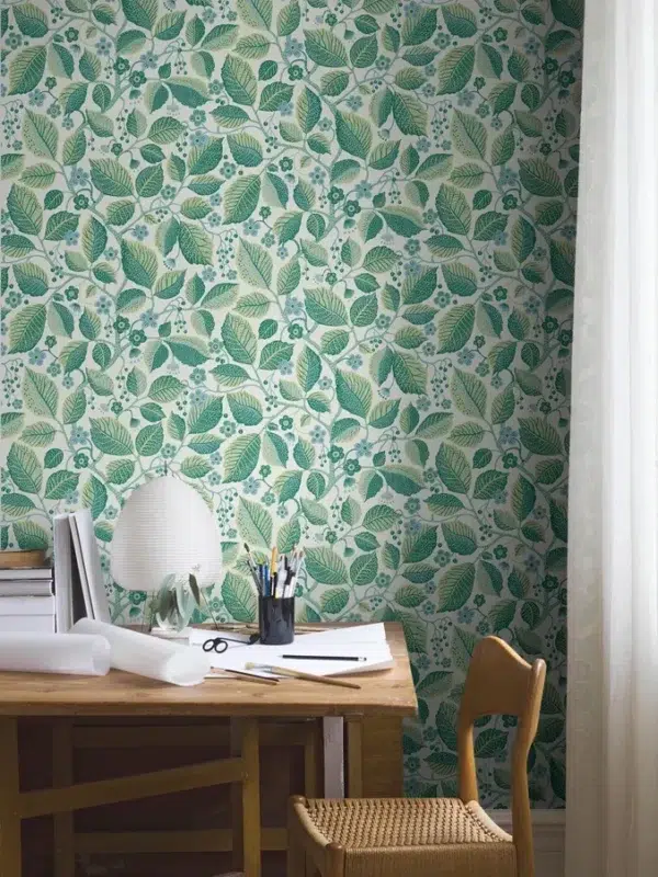 Papel pintado de estampado floral en color azul Elm Tree 7785 - Imagen 7