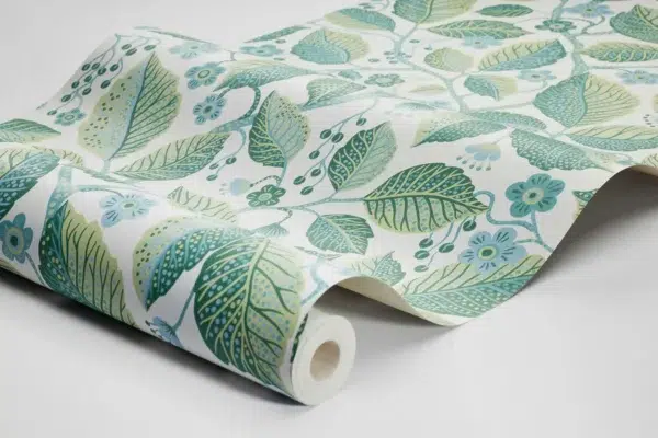 Papel pintado de estampado floral en color azul Elm Tree 7785 - Imagen 8
