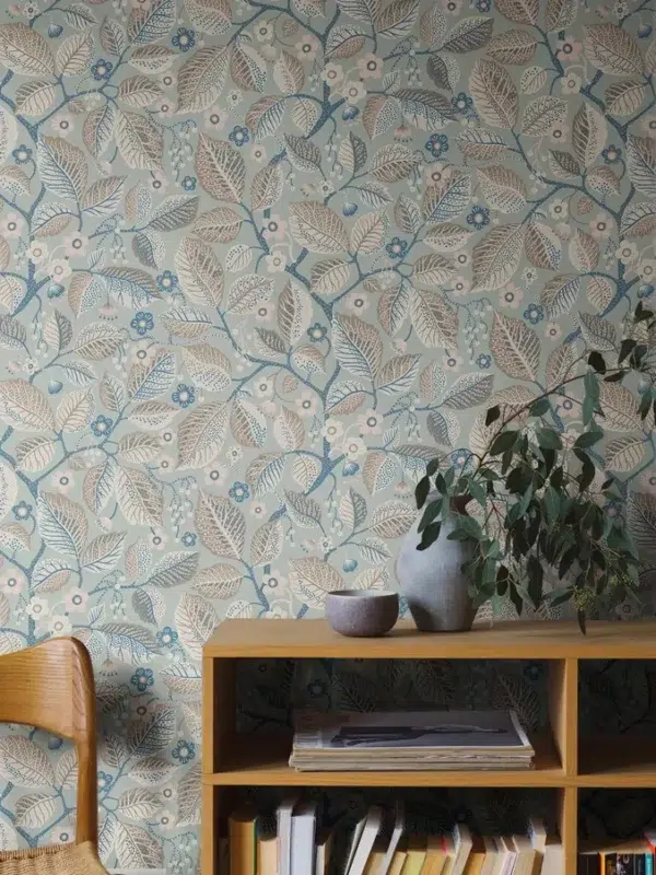 Papel pintado de estampado floral en color azul Elm Tree 7785 - Imagen 5