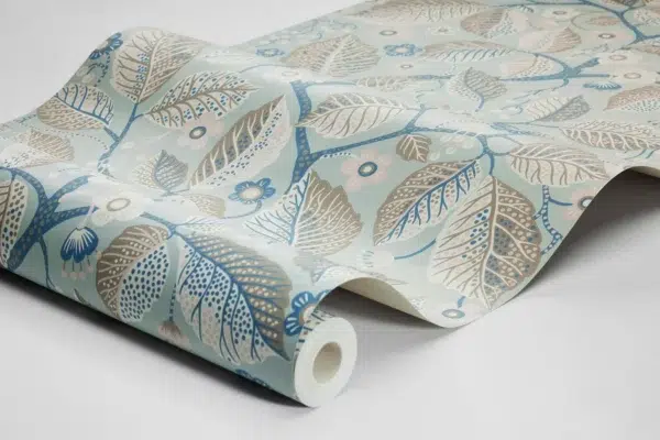 Papel pintado de estampado floral en color azul Elm Tree 7785 - Imagen 6