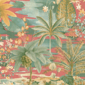 Papel pintado estampado floral multicolor Japura 25800