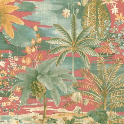 Papel pintado estampado floral multicolor Japura 25800