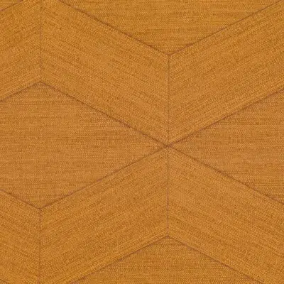 Papel pintado geométrico en color naranja Kita 25830