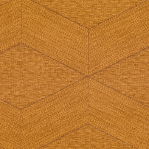 Papel pintado geométrico en color naranja Kita 25830