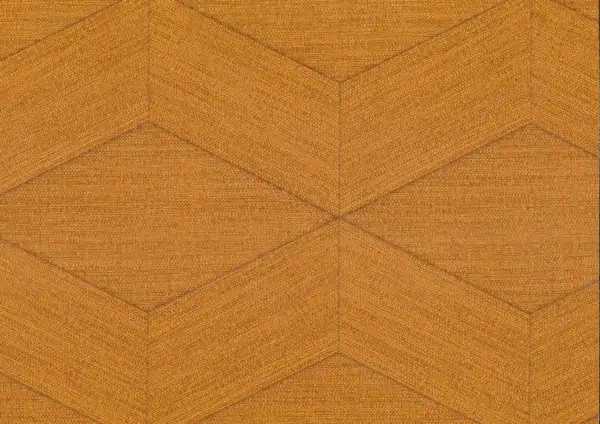 Papel pintado geométrico en color naranja Kita 25830