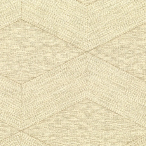 Papel pintado geométrico en color beige Kita 25832