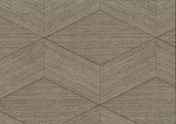 Papel pintado geométrico en color gris Kita 25834
