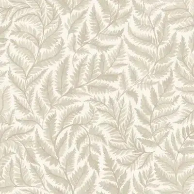 Papel pintado de hojas en color beige Ferns 7789