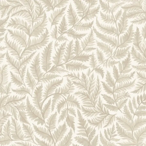 Papel pintado de hojas en color beige Ferns 7789