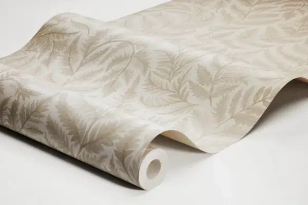 Papel pintado de hojas en color beige Ferns 7789 - Imagen 4