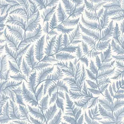 Papel pintado de hojas en color azul Ferns 7790