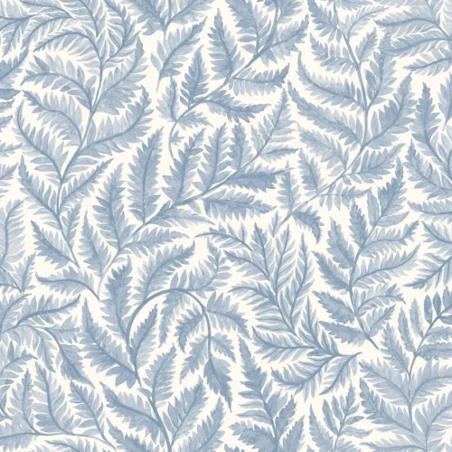 Papel pintado de hojas en color azul Ferns 7790