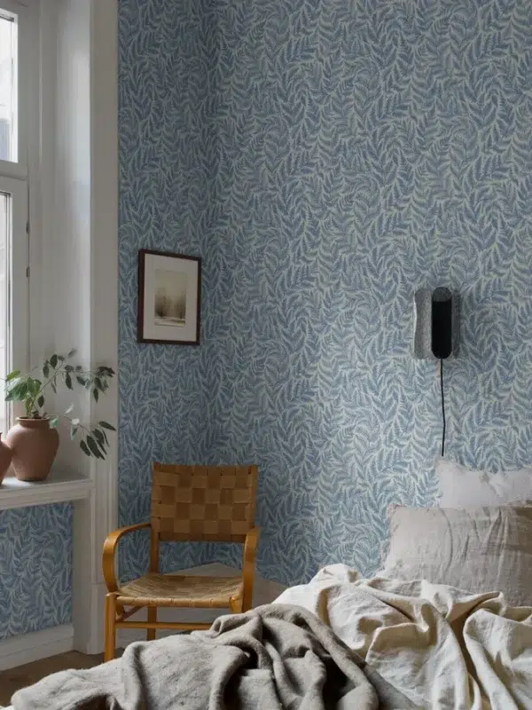 Papel pintado de hojas en color beige Ferns 7789 - Imagen 6