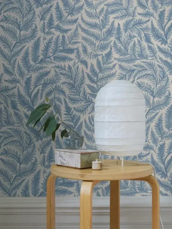 Papel pintado de hojas en color beige Ferns 7789 - Imagen 7