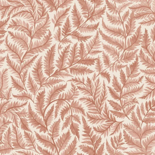 Papel pintado de hojas en color rojo Ferns 7791