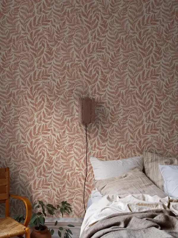 Papel pintado de hojas en color beige Ferns 7789 - Imagen 9