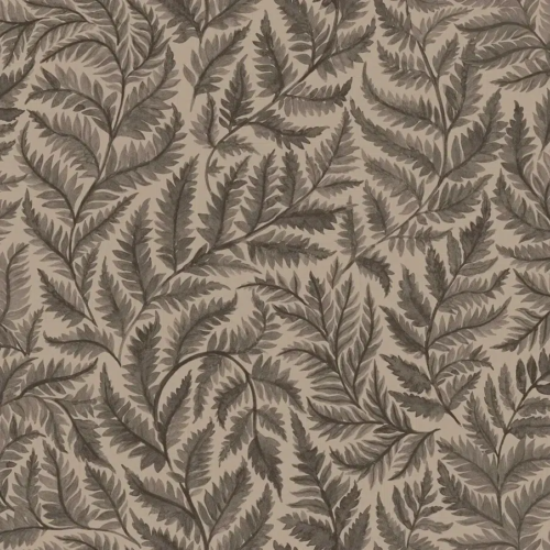 Papel pintado de hojas en color marrón Ferns 7793