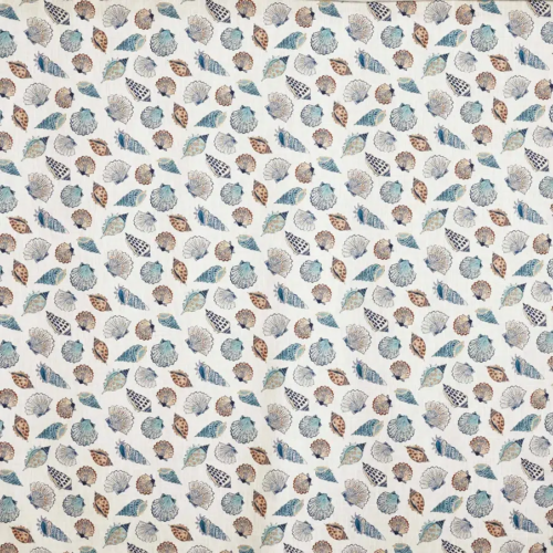Tela de conchas en color azul Graciosa Indigo TGRAIND