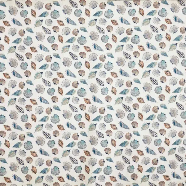 Tela de conchas en color azul Graciosa Indigo TGRAIND