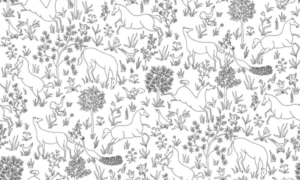 Papel pintado de animales en color negro Ribot 00004