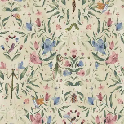 Papel pintado de estampado floral en color verde Meriggio 00083