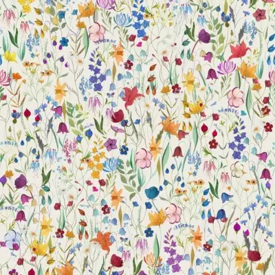 Papel pintado estampado floral en multicolor Campo Fiorito 00101