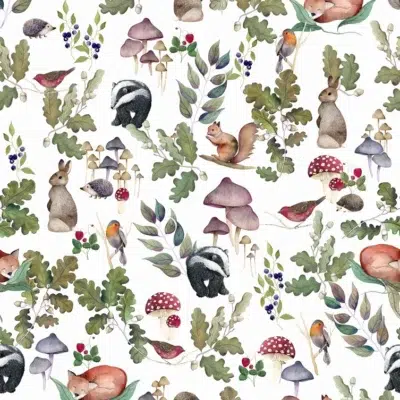 Papel pintado de animales multicolor Sottobosco 00121