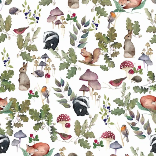 Papel pintado de animales multicolor Sottobosco 00121
