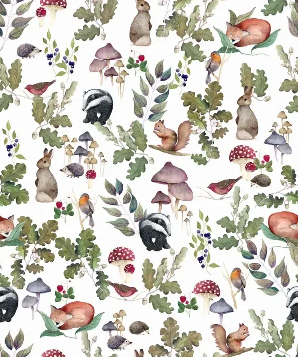 Papel pintado de animales multicolor Sottobosco 00121
