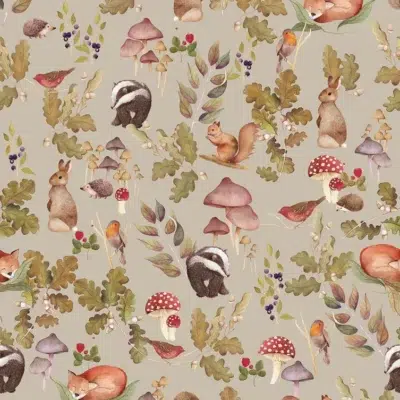 Papel pintado de animales en color beige Sottobosco 00123