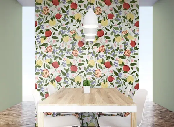 Papel pintado de frutas multicolor Malagranatum 00071 - Imagen 3